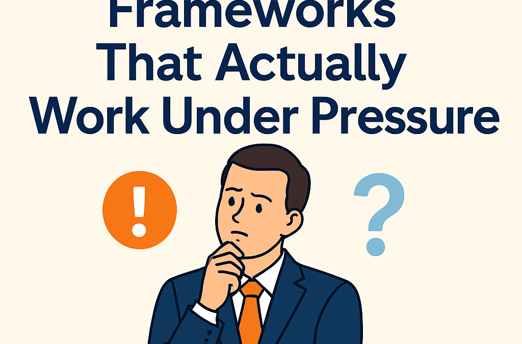 Decision-Making Frameworks That Actually Work Under Pressure